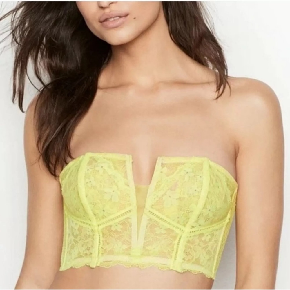 NWT Victorias Secret Dream Angels Neon Lace Bustier Corset